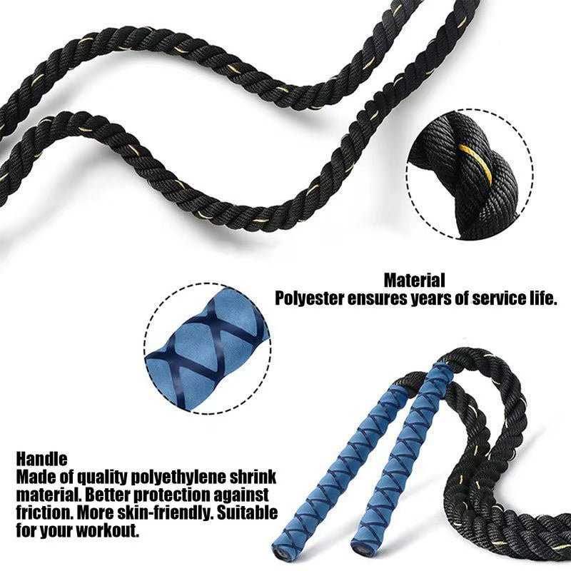 Exercise Jump Rope Weighted Exercise Skipping Rope 0.98 Inch Body Shaping Jumpropes for Women Men Portable Gym Workout Equipment