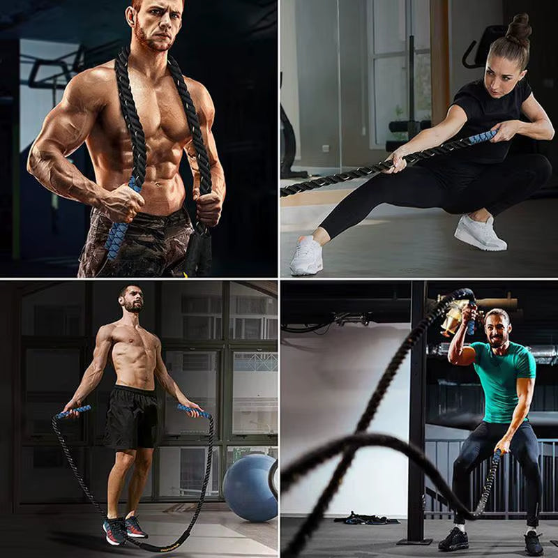 Exercise Jump Rope Weighted Exercise Skipping Rope 0.98 Inch Body Shaping Jumpropes for Women Men Portable Gym Workout Equipment