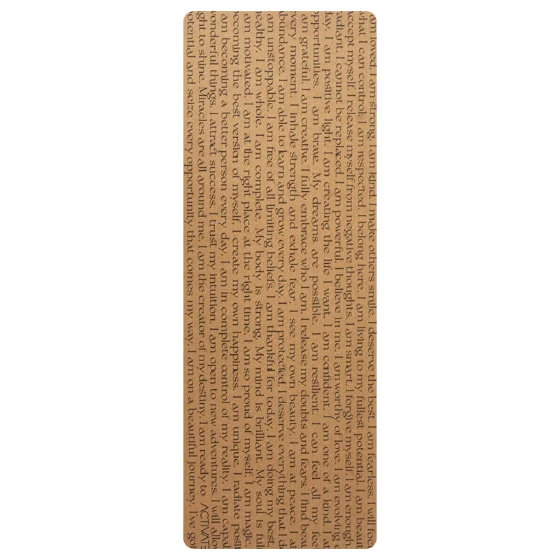 2025 New Cork & Natural Rubber Luxury Yoga Mat with Laser-Engraved Alignment Lines - Shock Absorption, Anti-Slip, Noise Reductio