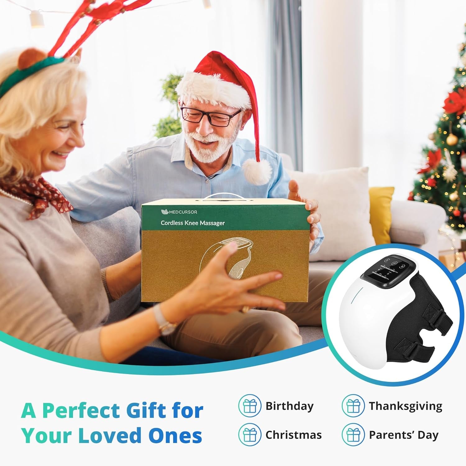 Heated Knee Massager with Vibration & Heat Therapy