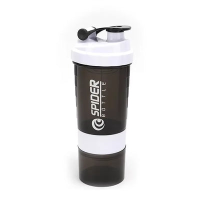 3 Layer Shaker Bottle Protein Powder Cup Sports Mixer Protein Shaker Water Bottles with Shaker Ball Protein Shakers 550ML