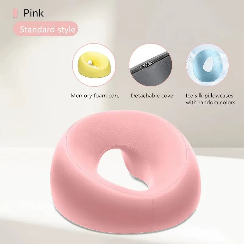 Ergonomics Lying down Pillow Memory Foam Breathable Head Rest Support Pillow Body Massage Face Rest Pillow for Beauty Salon