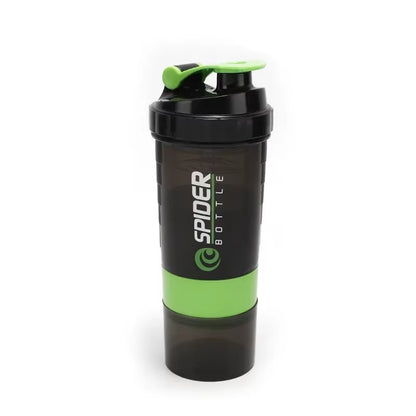 3 Layer Shaker Bottle Protein Powder Cup Sports Mixer Protein Shaker Water Bottles with Shaker Ball Protein Shakers 550ML