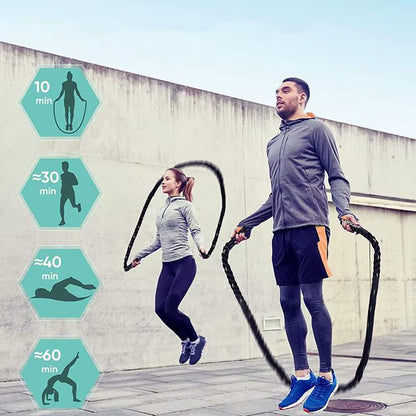 Exercise Jump Rope Weighted Exercise Skipping Rope 0.98 Inch Body Shaping Jumpropes for Women Men Portable Gym Workout Equipment