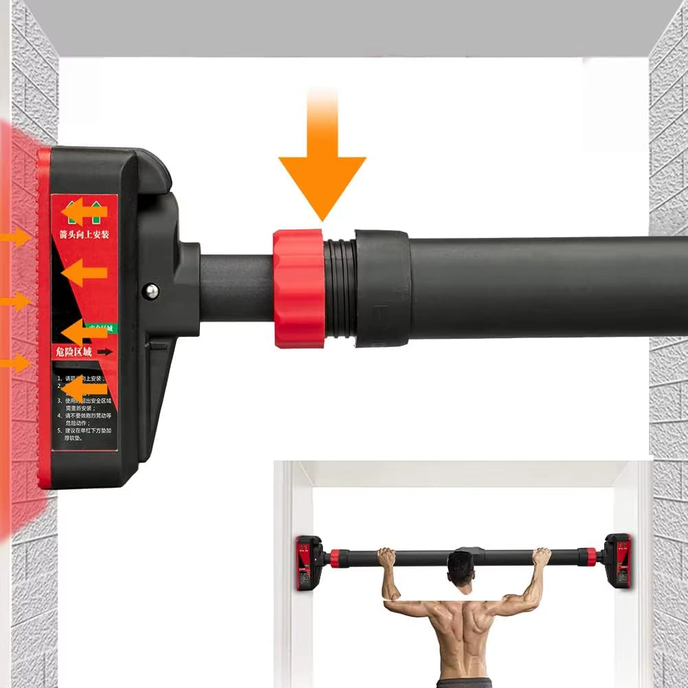 Adjustable Pull up Bar for Doorway Upper Body Workout Training Bar with Locking Mechanism No Screw Installation Max Load 440 Lbs