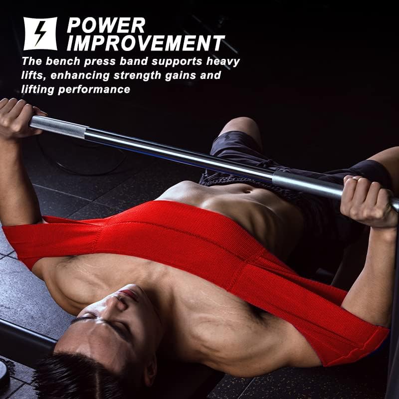 Bench Press Power Resistance Band, Bench Power Weight Lifting Training Fitness Increase Strength Push up Gym Workout