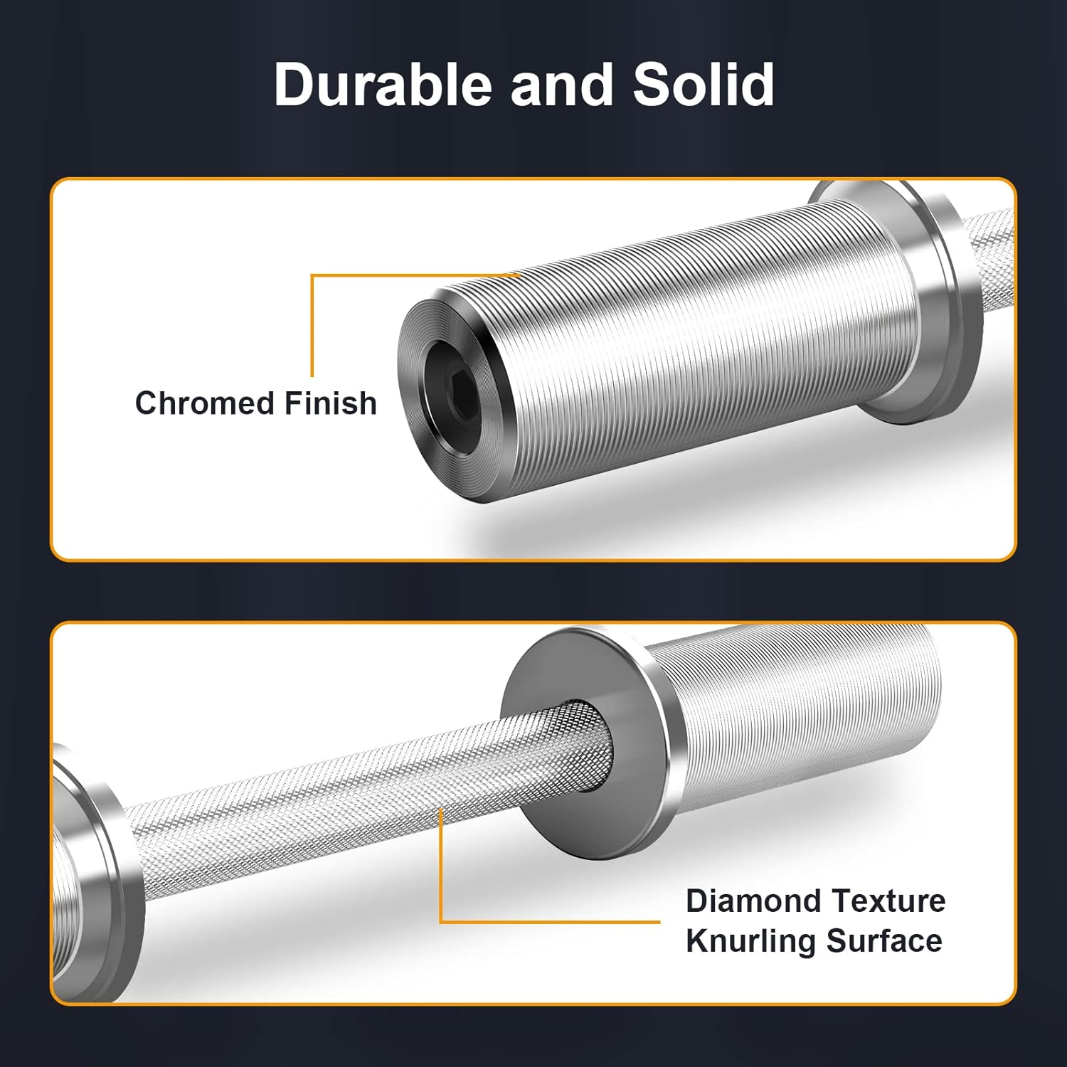 16"/20" Olympic Dumbbell Handles: Loadable Dumbbell Bars, Heavy Duty Weightlifting Handles, Compatible with 2" Olympic Weight Plate, Ideal for Home Gym Strength Training, Bonus 4 Spring Collars