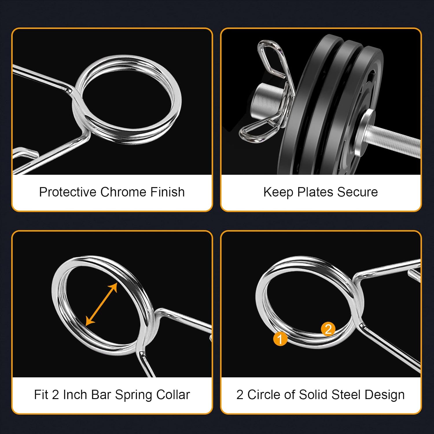 16"/20" Olympic Dumbbell Handles: Loadable Dumbbell Bars, Heavy Duty Weightlifting Handles, Compatible with 2" Olympic Weight Plate, Ideal for Home Gym Strength Training, Bonus 4 Spring Collars