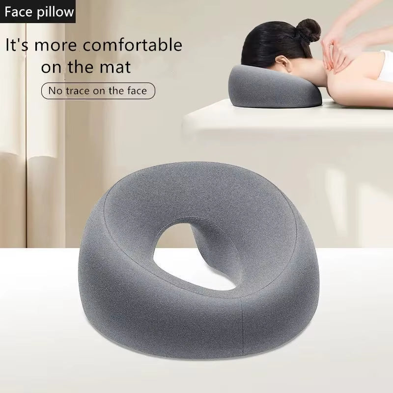 Ergonomics Lying down Pillow Memory Foam Breathable Head Rest Support Pillow Body Massage Face Rest Pillow for Beauty Salon