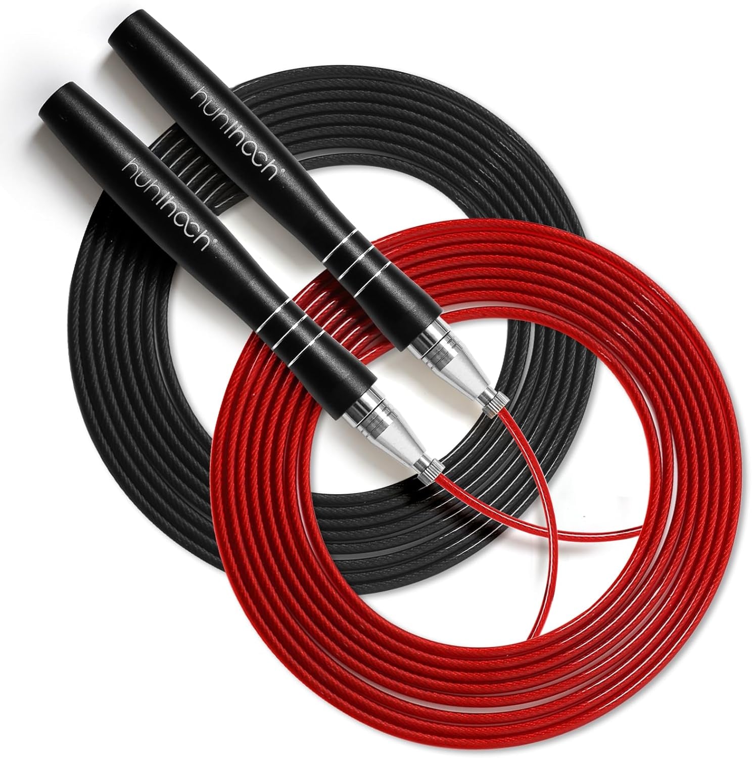 Speed Jump Rope for Men Women Adults, Workout Fitness Crossfit Boxing Jumping Ropes with Smooth Rotate Double Bearing Balls, Double under Skipping Rope with 2 Pcs Tangle-Free Cable to Replacement
