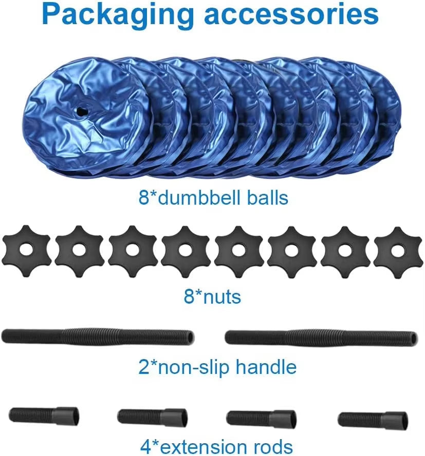 8-10 Kg Water Dumbbells Portable Travel Dumbbells Weight Adjustable Dumbbells Strength Training Fitness and Shaping