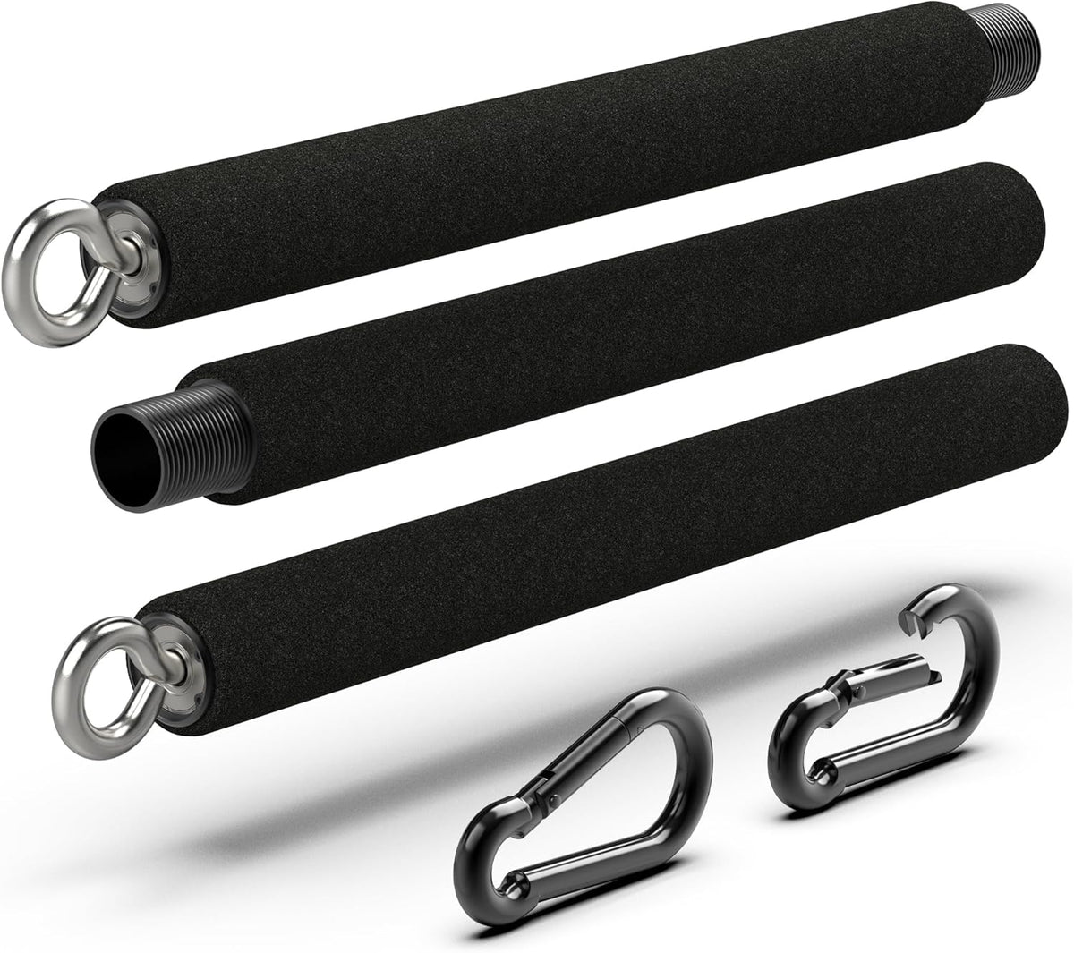 Steel Resistance Bar - Portable Dual Cable Machine Bar - Adjustable 38" to 26"