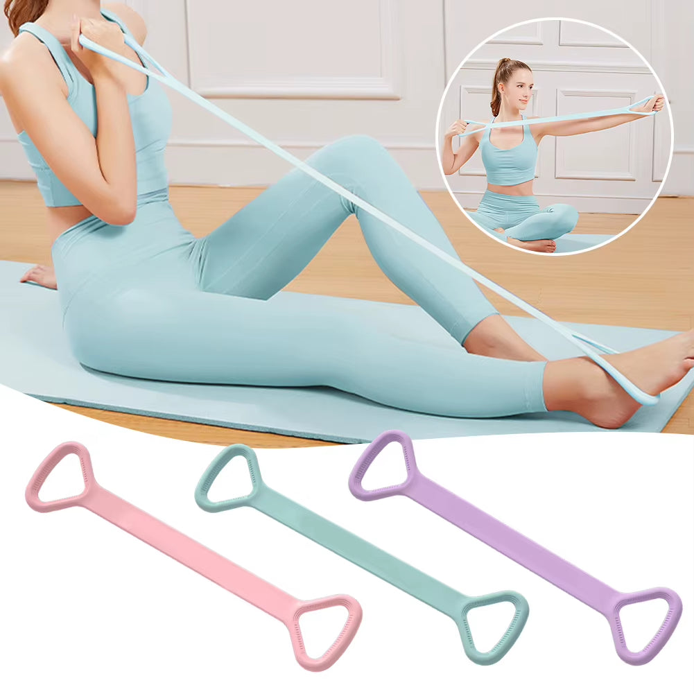 8-Shaped Fitness Resistance Band Back Stretcher Sport Workout Elastic Band Rubber Pull Rope Yoga Training Exercise Gym Equipment