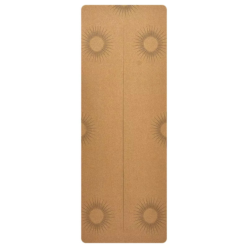 2025 New Cork & Natural Rubber Luxury Yoga Mat with Laser-Engraved Alignment Lines - Shock Absorption, Anti-Slip, Noise Reductio