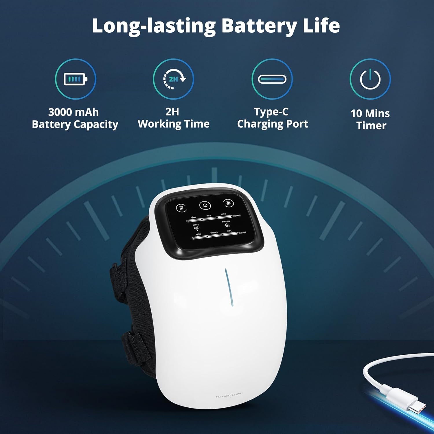 Heated Knee Massager with Vibration & Heat Therapy