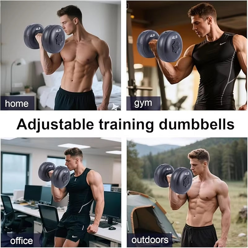 8-10 Kg Water Dumbbells Portable Travel Dumbbells Weight Adjustable Dumbbells Strength Training Fitness and Shaping