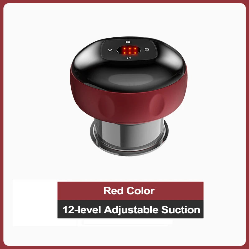 Smart Vacuum Cupper Body Cupping Scraping Massager Electric Heated Suction Cup Device Back Neck Arm Massager Relieve Fatigue