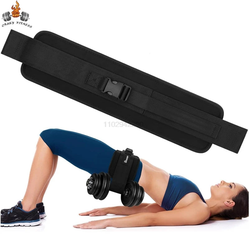 Weight-Bearing Belt Weighted Waist Trainer Belt - Adjustable Resistance Ergonomic Design Workout Hip Thrust Hip Training Belt