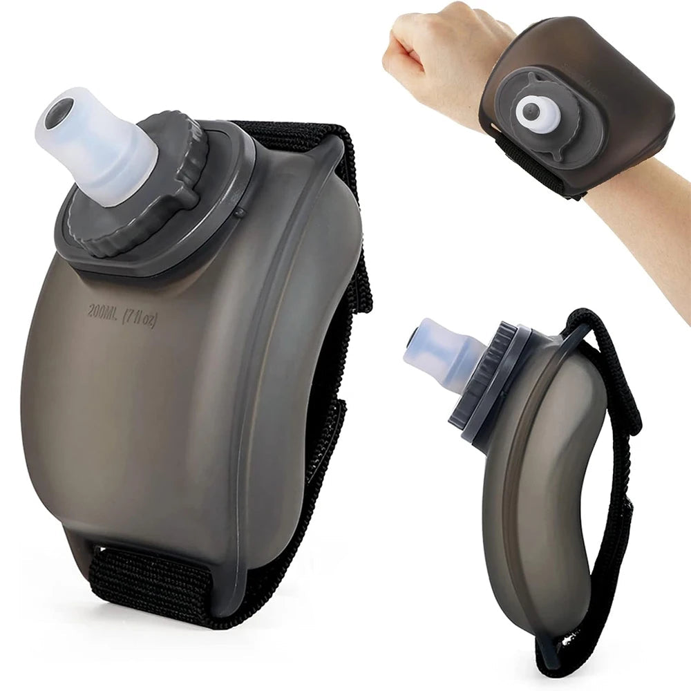 1PCS Wrist Water Bottle, Wearable Handsfree Silicone 200 Ml Running Water Bottle, Portable Cycling Marathon Rock Climbing Sport