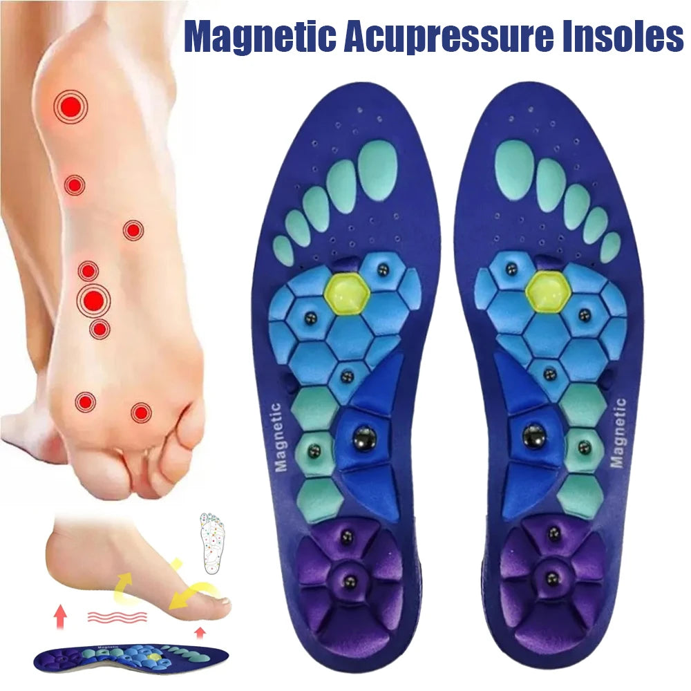Magnetic Acupressure Insole Sports Acupoint Massage Insoles Massage Foot Reflexology Shoe Pads Weight Loss Slimming Anti-Fatigue