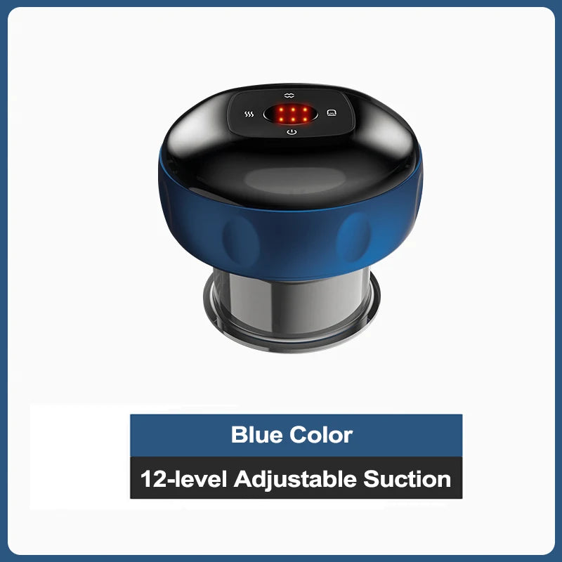 Smart Vacuum Cupper Body Cupping Scraping Massager Electric Heated Suction Cup Device Back Neck Arm Massager Relieve Fatigue