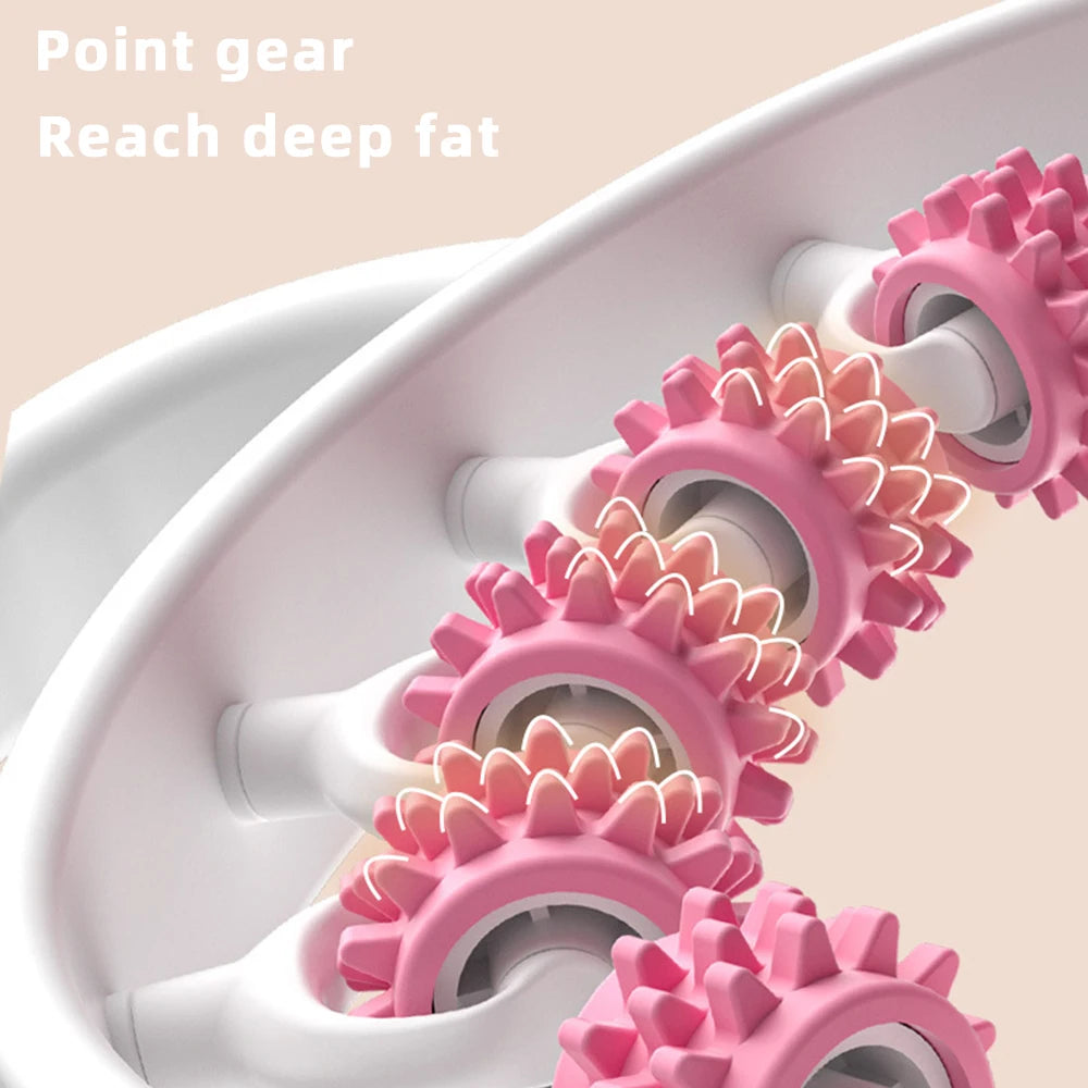 Leg Massager Multi-Functional 12 Wheels Full-Coverage Massage Roller for Arm Waist Leg Muscle Relaxation Manual Massage Machine