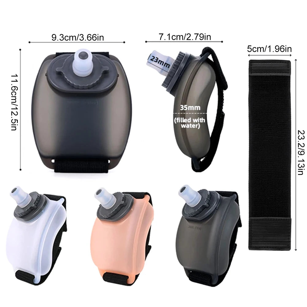 1PCS Wrist Water Bottle, Wearable Handsfree Silicone 200 Ml Running Water Bottle, Portable Cycling Marathon Rock Climbing Sport