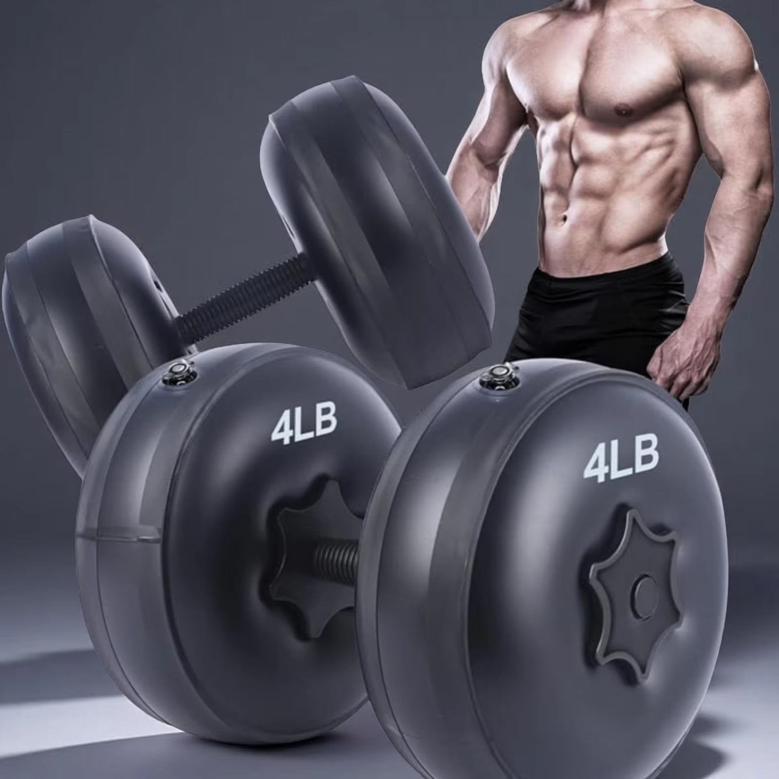8-10 Kg Water Dumbbells Portable Travel Dumbbells Weight Adjustable Dumbbells Strength Training Fitness and Shaping