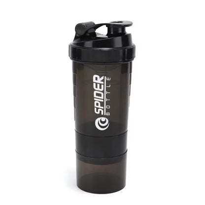 3 Layer Shaker Bottle Protein Powder Cup Sports Mixer Protein Shaker Water Bottles with Shaker Ball Protein Shakers 550ML